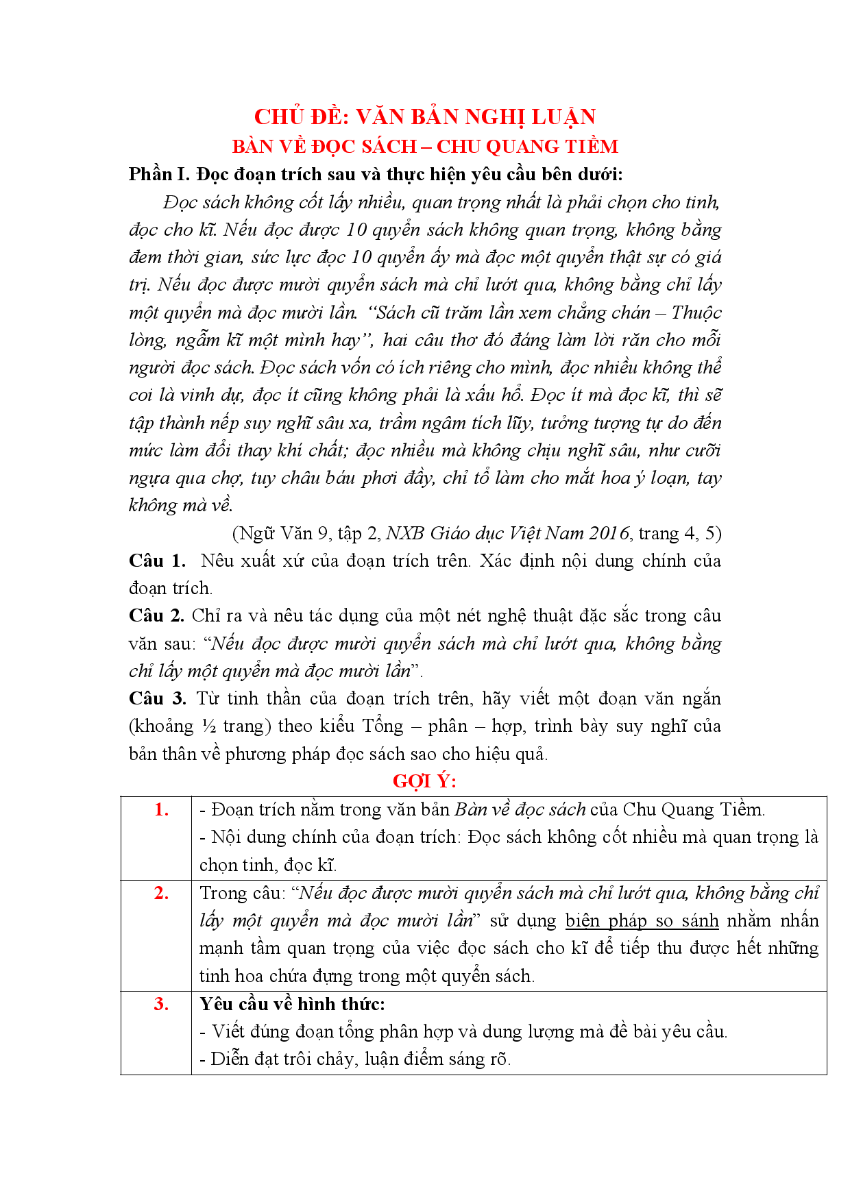 K9-NGỮ VĂN-BỘ ĐỀ ĐỌC HIỂU TRONG SGK-VB NGHỊ LUẬN